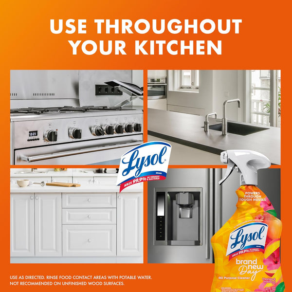 Lysol All Purpose Cleaner Spray, Disinfectant, Mango, 32oz Mango and Hibiscus 32 Fl Oz (Pack of 1)