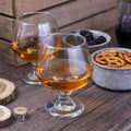 Juvale Cocktail Glasses - 13 Oz Clear Modern Short Stem, 4 Count, Lead-Free Crystal - Brandy Glasses & Cognac Balloon Snifters for Bourbon