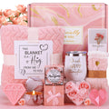Birthday Gifts for Women Self Care Gift Set, Pink Relaxing Spa Gifts Basket Women Care Package Get Well Soon Gifts, Unique Mothers Day Presents