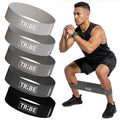 Tribe Lifting Fabric Resistance Bands for Working Out - 5 Exercise Bands Set for Legs and Glutes - Booty Bands for Women and Men - Thick Cloth