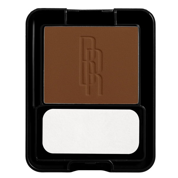 Black Radiance Pressed Powder, Pigment-Rich Matte Finish for Medium to Dark Skin Tones, Oil-Absorbing Compact with Mirror & Sponge - Warm Hazelnut