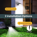 Linkind Solar Lights Outdoor Waterproof Landscape Spotlight Daylight 2 Pack Cool White 2 Pack