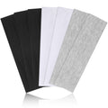 DiyJibb Headbands for Women, Stretchy Non Slip Soft Cotton Cloth Hair Bands for Sports, Workout, Yoga and Running, 7pcs Black, white, light grey