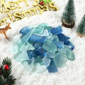 Jetec Sea Glass for Crafts Seaglass Pieces Decor Flat Frosted Sea Glass Vase Filler Crushed for Beach Wedding Party Decor Home Aquarium DIY Art
