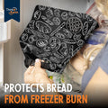 THINK4EARTH® Premium Black Reusable Bread Bags for Homemade Bread – Durable & Washable (2 Pack) Black Bread Bag 2 Pack
