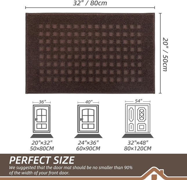 BEQHAUSE Dog Door Mats for Muddy Paws 20"X32", Absorbent and Dirt Trapper Doorma