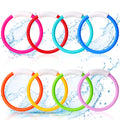 JOYIN Dive Rings Pool Toys, 8 Pcs Colorful Pool Rings for Kids, Underwater Training Swimming Diving Toy for Kids Gifts Summer Swim Water Fun Games