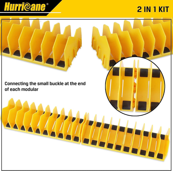 HURRICANE 2-Pack Plier Organizer Rack, 20-Slot Tool Box Organizer with Non-Slip Base, Extendable Drawer Storage for Pliers, Cutters & Hand Tools,