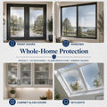 WPCTEV One Way Window Film, Daytime Privacy Mirror Window Tint, Static Cling Reflective Window Film Heat Control UV Blocking & Glare Reduction for