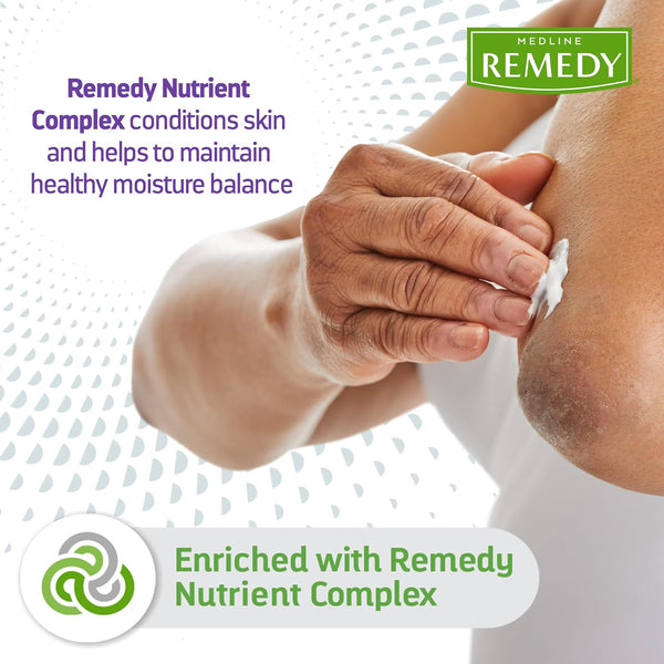 Medline Remedy Clinical Skin Cream, Vanilla Scent (16 fl oz), 2 Count, Moisturizing Face and Body Cream for All Ages, Paraben & Sulfate Free,