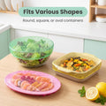 60 Pcs Reusable Elastic Food Bowl Covers 3 Sizes BPA Free for Kitchen