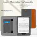Fintie Stand Case for Kindle Paperwhite 12th/11th Gen & Kindle Colorsoft | Foldable Kickstand PU Leather Cover, Card Slot, Hand Strap, Auto