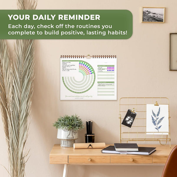 Clever Fox Habit Calendar Circle Ã¢ÂÂ 24-Month Inspirational Daily Habit Tracker with Colorful Pages Ã¢ÂÂ Routine & Goal Planner Journal (Black)