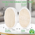 Natural Loofah Sponge Exfoliating Body Scrubber, Organic Biodegradable Luffa Bath Shower Scrub for All Skin Types, Men Women (3 Pack)