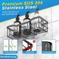 EUDELE Shower Caddy 2 Pack, Adhesive Shower Organizer for Home Decor & Kitchen Storage, No Drilling, Rustproof Stainless Steel Bathroom Shelf