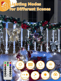 Christmas Lights 600LED 98FT, Waterproof Outdoor String Lights with Remote and Timer, 8 Modes Dimmable Fairy Lights for Indoor Outdoor Wedding
