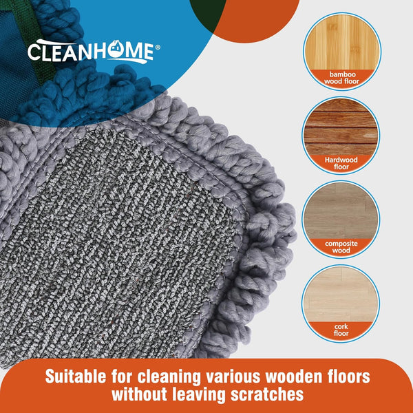 Twisted Microfiber Mop Replacement Mop Pads (Fit CLEANHOME Dust Mop : B0CYGYR9HR)