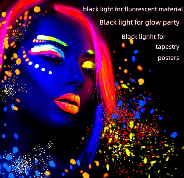 Black Light Bar 10W 1ft LED Blacklight for Fluorescent Tapestry Poster Body Paint Glow Party UV Strip Lights for Cabinet and Display Magnetic