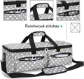 LUXJA Carrying Bag Compatible with Cricut Explore Air and Maker, Gray Dots | Tote Bag Compatible with Cricut Explore Air, Silhouette Cameo 4 and
