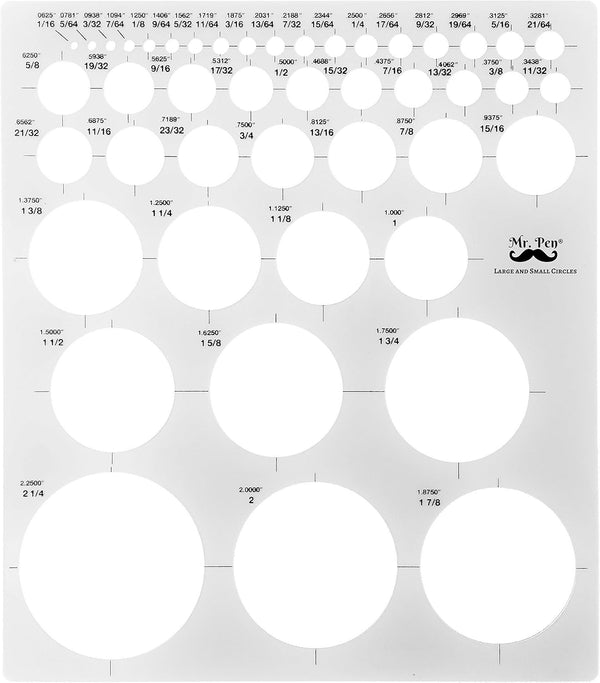 Mr. Pen French Curve and Template Ruler Set, 6 Pieces