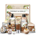 Gifts for Women, Birthday Gifts for Women, Bath and Body Gifts Set, Vanilla Coconut Spa Gift for Self Care,Thank You Relaxing Bath Sets for Mom,