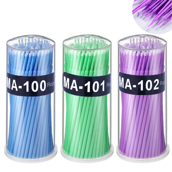 300 Pcs Repair Paint Brushes，Touch Up Paint Brushes, for Automotive Paint chip Repair, Cleaning, Available in 2.5 mm,2.0mm and 1.5