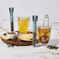 Thoughtfully Gourmet, Tea Therapy Infusion Gift Set, 7 Unique Flavors and Reusable Copper Ball Infuser, Loose Leaf Tea Set Flavors Include