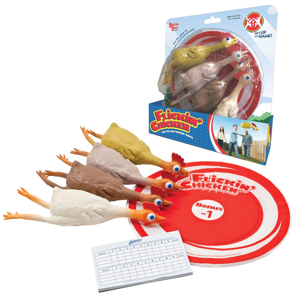 University Games, Flickin Chicken Indoor Outdoor Target Toss Game, the Go Anywhere Game for 2 or More Players Ages 6 and Up