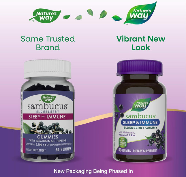 NatureÃ¢ÂÂS Way Sambucus Sleep + Immune* Elderberry Gummies, Sleep and Immune 