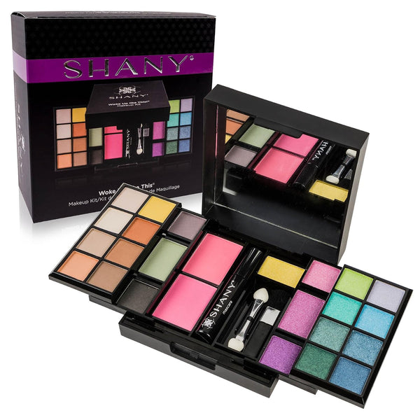 SHANY Classy & Sassy All-In-One Makeup Kit Makeup Set with Cosmetics Mirror, Makeup Applicators, 24 Eye Shadows Colors, 18 Lipstick Lip Glosses, 2