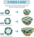 Wegreeco Reusable Bowl Covers - Set of 3,Funky Flower