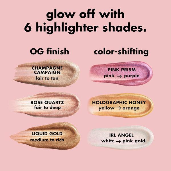 E.L.F. Halo Glow Highlight Beauty Wand, Liquid Highlighter Wand for Luminous, Glowing Skin, Buildable Formula, Vegan & Cruelty-Free,Champagne Campaign