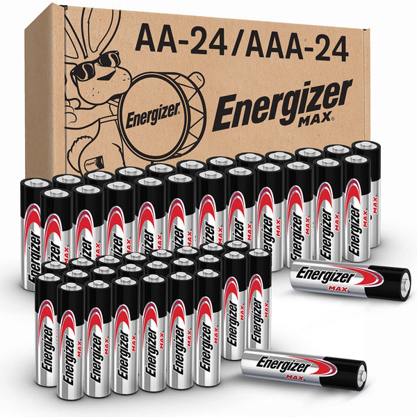 Energizer AA and AAA Batteries, 48 Count, Combo Pack Contains 24 Max Double A and 24 Max Triple A Batteries AA/AAA Combo
