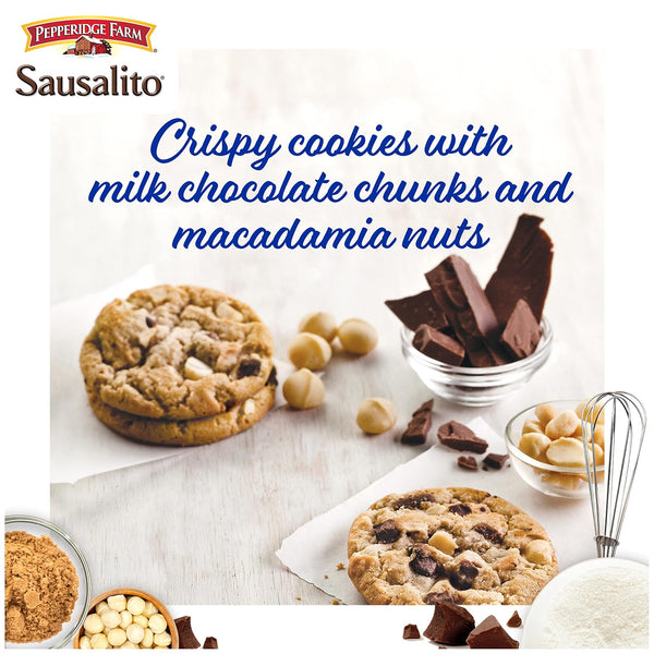 Pepperidge Farm Sausalito Crispy Milk Chocolate Macadamia Nut Cookies, 7.2 OZ Bag (8 Cookies) Milk Chocolate Macadamia 7.2 Ounce (Pack of 1)