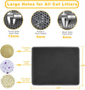 Cat Litter Mat Grey Trapping for Litter Box, XL Jumbo 30 X 24 In, Urine & Waterproof, Honeycomb Double Layer anti Tracking Kitty Mats, No
