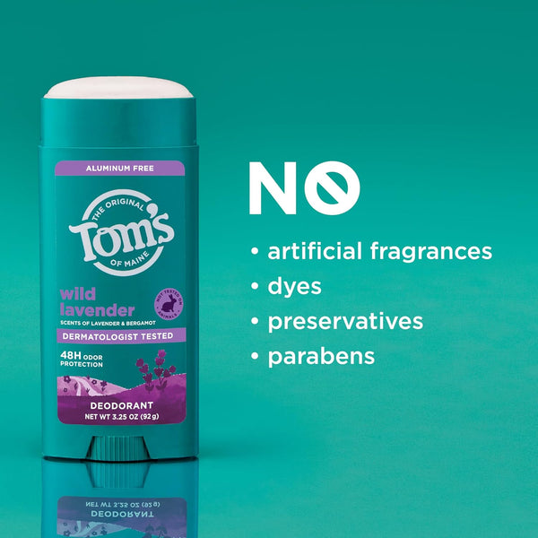 TomÃ¢ÂÂS of Maine Wild Lavender Natural Deodorant for Women and Men, Aluminum Free, 3.25 Oz
