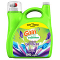 Gain + Odor Defense Liquid Fabric Softener, Super Fresh Blast Scent, 140 Oz 190 Loads, HE Compatible
