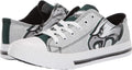 FOCO Womens NFL Team Logo Ladies Fashion Glitter Low Top Canvas Sneakers Shoes Philadelphia Eagles 8 Glitter