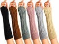 6 Pairs Arm Warmers Long Fingerless Gloves Womens Cable Knit Thermal Yoga Dance Gym Fashion Assorted B