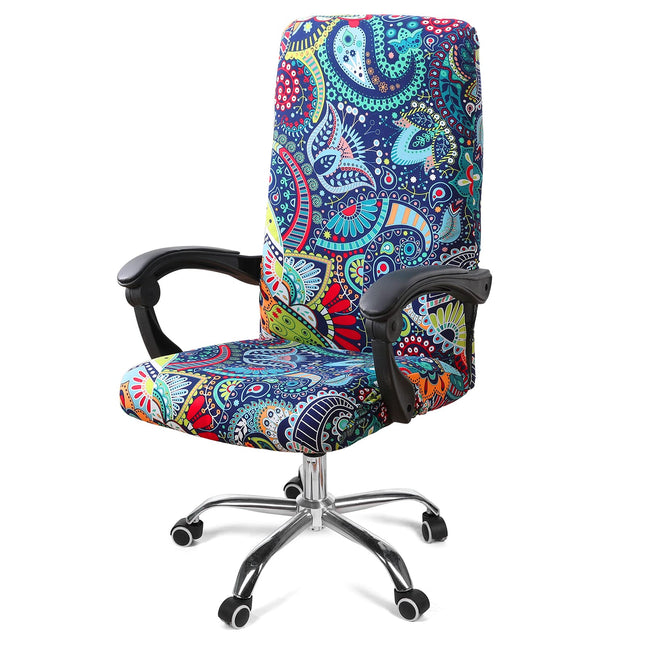 Smiry Stretch Printed Computer Office Chair Covers, Soft Fit Universal Desk Rota