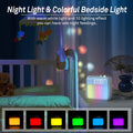 AIRIVO Alarm Clock Night Lights, Built-in Battery Alarm Clock for Bedrooms, 6 Scenes & White Noise Sync, Dual Alarms & Snooze, for Heavy Sleepers,
