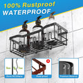 EUDELE Adhesive Shower Caddy, 5 Pack Rustproof Stainless Steel Bath Organizers With Large Capacity, No Drilling Shelves for Bathroom Storage &