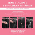 GOO GOO I Tip Hair Extensions Real Human Hair, 14inch 50g 100S, Cold Fusion I Tip Hair Extensions, Invisible Remy Hair Extension, 1 Jet black I-