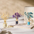 Airkeep Reed Diffuser Set of 3,Clean Linen Ocean Mist&Sea Salt Lavender Eucalyptus Oil Reed Diffusers for Bedroom Living Room Office Aromatherapy