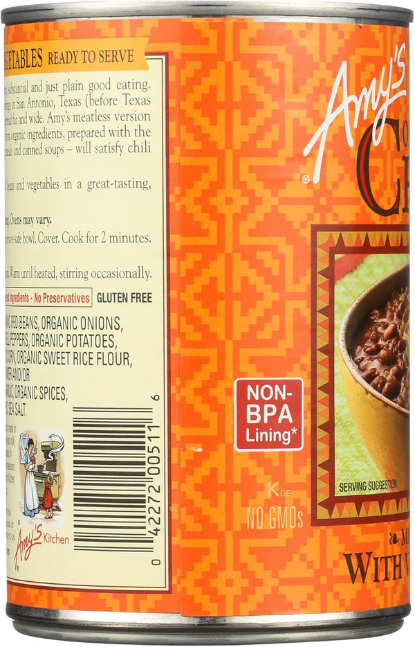 Amy's Organic Chili with Vegetables Medium -- 14.7 oz