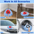 4 Pcs Mop Replace Heads & 1 Scrub Brush & 1 Base Combo for Ocedar Easywring 2-Tank System Microfiber Spin Mop Replacement Head,Machine Washable