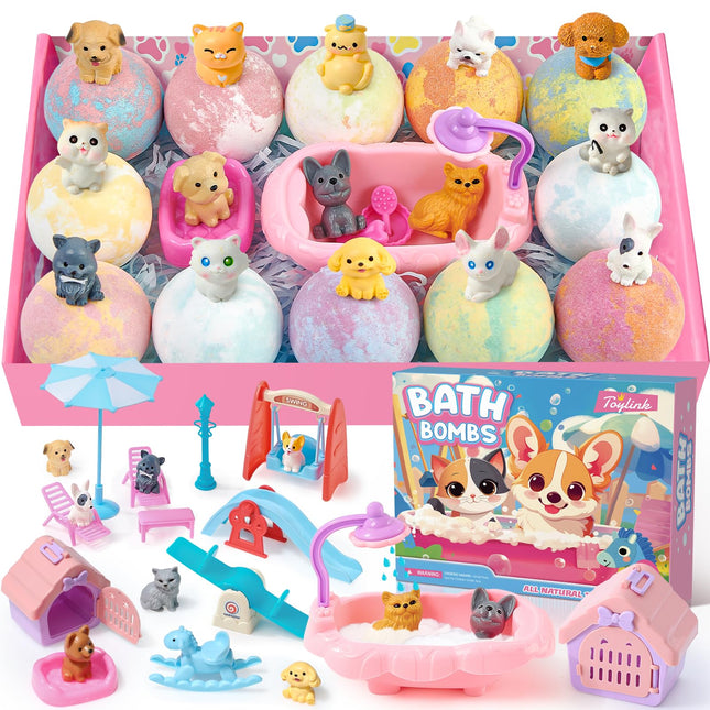 Bath Bombs for Kids with Surprise inside for Girls Boys, 12 Pack Kids Bath Bombs