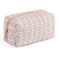 Makeup Bag Travel Cosmetic Bag for Women Girls, Zipper Make up Pouch, Floral Flowers Toiletry Organizer Makeup, Portable Storage Cosmetic Travel