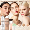 Airbrush Foundation Makeup with Primer,01 Natural/Warm Porcelain | Breathable Blendable Foundation Full Coverage,Smooth Radiant Skin,Moisturizing