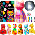Goodyking Paint Your Own Cat Lamp Kit, DIY Cat Crafts Night Light, Painting Kit Arts & Crafts for Kids Ages 8-12, Art Supplies Birthday Easter